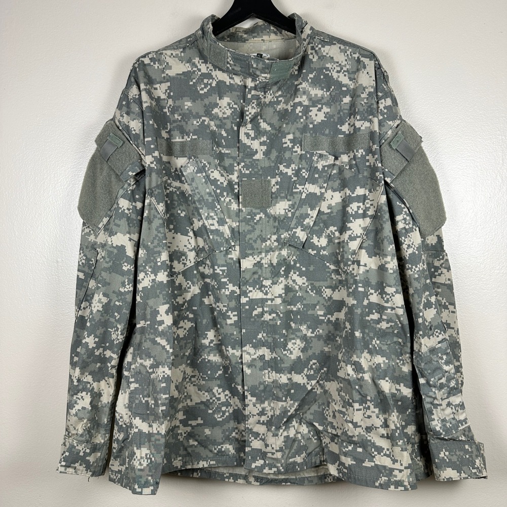 Military Issue Men's XL Long Field Jacket Gray Digital Camo ACU Tactical Ripstop